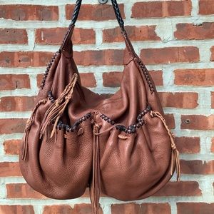 Leather Carlos Falchi Fatto a Mano Hobo Large